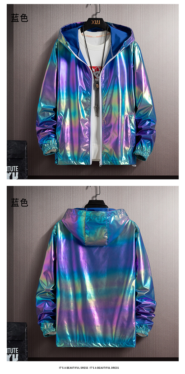 Summer Colorful Reflective Sun Protection Clothing for Men Ice Silk Ultra-Thin Couple Colorful Thin Jacket Trendy Gradient Coat Wholesale Summer Colorful Reflective Sun Protection Clothing for Men Ice Silk Ultra-Thin Couple Colorful Thin Jacket Trendy Gradient Coat Wholesale
