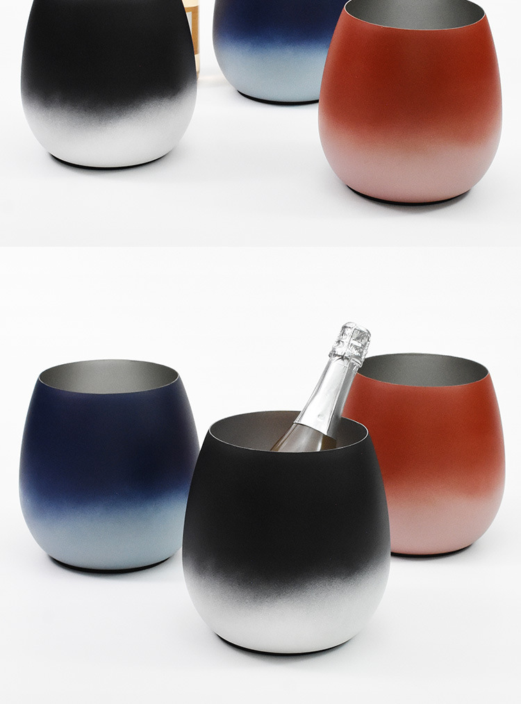 New Water Drop-Shaped Stainless Steel Ice Bucket 5.0L Colorful Egg-Shaped Champagne Bucket Bar Daily Iced Beer Barrel New Water Drop-Shaped Stainless Steel Ice Bucket 5.0L Colorful Egg-Shaped Champagne Bucket Bar Daily Iced Beer Barrel