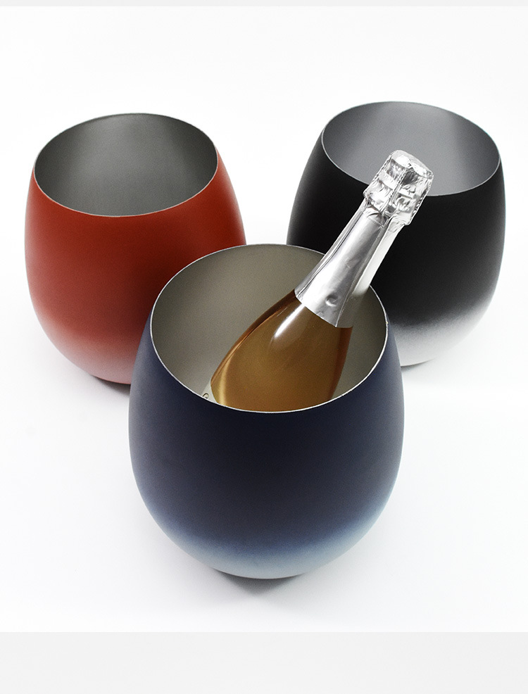 New Water Drop-Shaped Stainless Steel Ice Bucket 5.0L Colorful Egg-Shaped Champagne Bucket Bar Daily Iced Beer Barrel New Water Drop-Shaped Stainless Steel Ice Bucket 5.0L Colorful Egg-Shaped Champagne Bucket Bar Daily Iced Beer Barrel