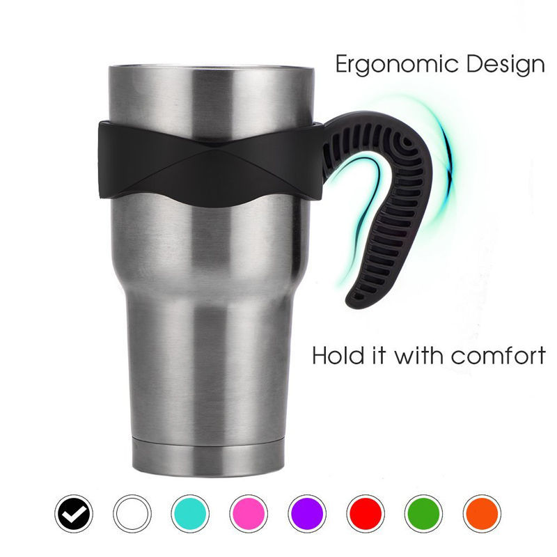 Wide Mouth Cup Saucer 20Oz30Oz Large Ice Cup Cup Set Car Cup Holder New Style Colorful Handle