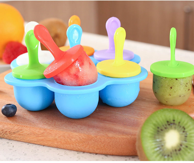 7 Holes Silicone Popsicle Mold Colorful Ice Sucker Supplementary Food Box Homemade Popsicle DIY Ice Cream Ice Tray 7 Holes Silicone Popsicle Mold Colorful Ice Sucker Supplementary Food Box Homemade Popsicle DIY Ice Cream Ice Tray
