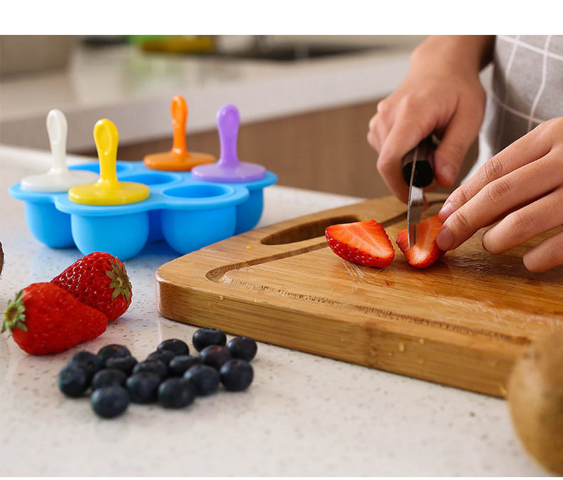 7 Holes Silicone Popsicle Mold Colorful Ice Sucker Supplementary Food Box Homemade Popsicle DIY Ice Cream Ice Tray 7 Holes Silicone Popsicle Mold Colorful Ice Sucker Supplementary Food Box Homemade Popsicle DIY Ice Cream Ice Tray