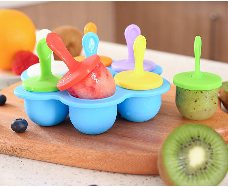 7 Holes Silicone Popsicle Mold Colorful Ice Sucker Supplementary Food Box Homemade Popsicle DIY Ice Cream Ice Tray 7 Holes Silicone Popsicle Mold Colorful Ice Sucker Supplementary Food Box Homemade Popsicle DIY Ice Cream Ice Tray