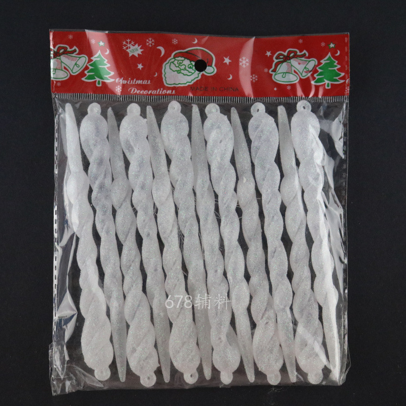 Decorations Simulation Transparent Ice Bar Icicles Gold and Silver Colorful Onion Ice Ice DIY Small Pendant 13cm