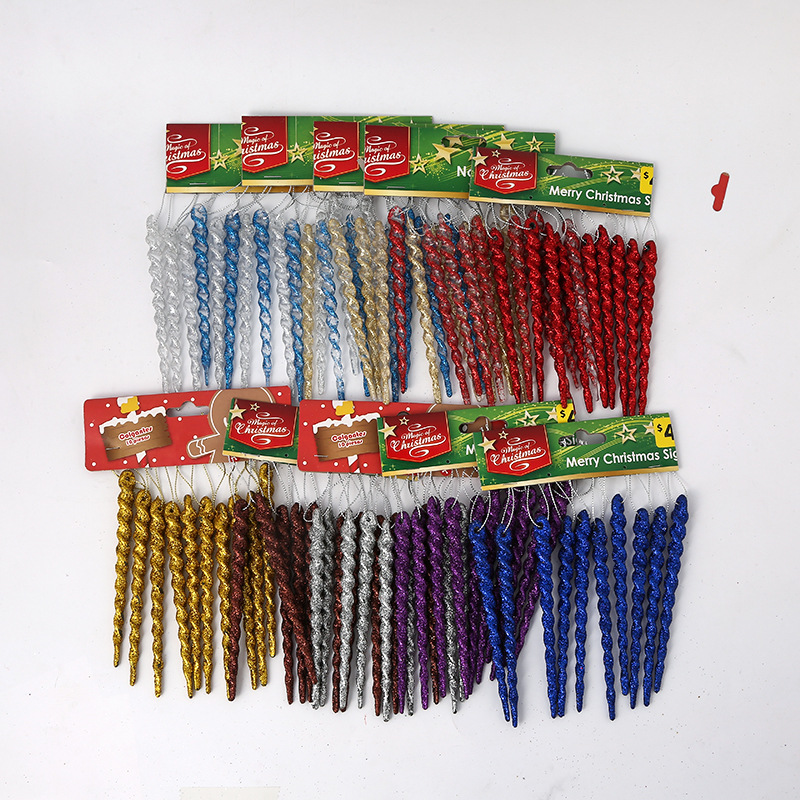 Simulation Color Ice Ice Pillar Gold and Silver Colorful Onion Dazzling Pink Ice Bar Christmas DIY Accessories Pendant
