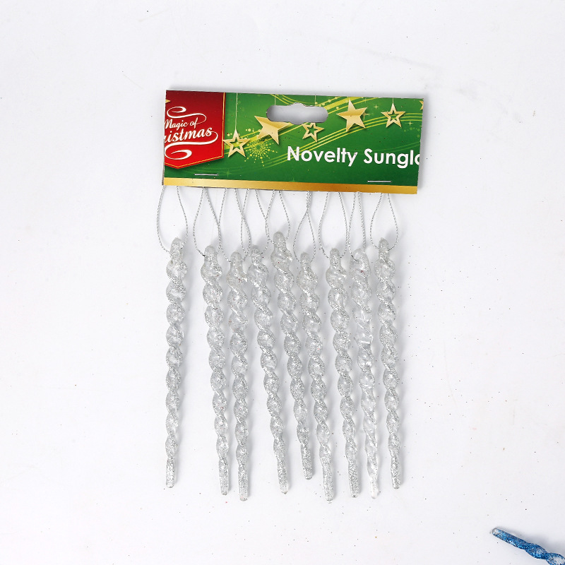 Simulation Color Ice Ice Pillar Gold and Silver Colorful Onion Dazzling Pink Ice Bar Christmas DIY Accessories Pendant