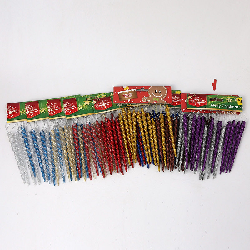 Simulation Color Ice Ice Pillar Gold and Silver Colorful Onion Dazzling Pink Ice Bar Christmas DIY Accessories Pendant