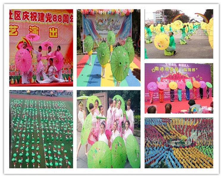 Tianyun Craft Umbrella Wholesale Photography Wedding Props Ceiling Decoration Dancing Handmade Umbrella Classical Silk Cloth Dance Umbrella
