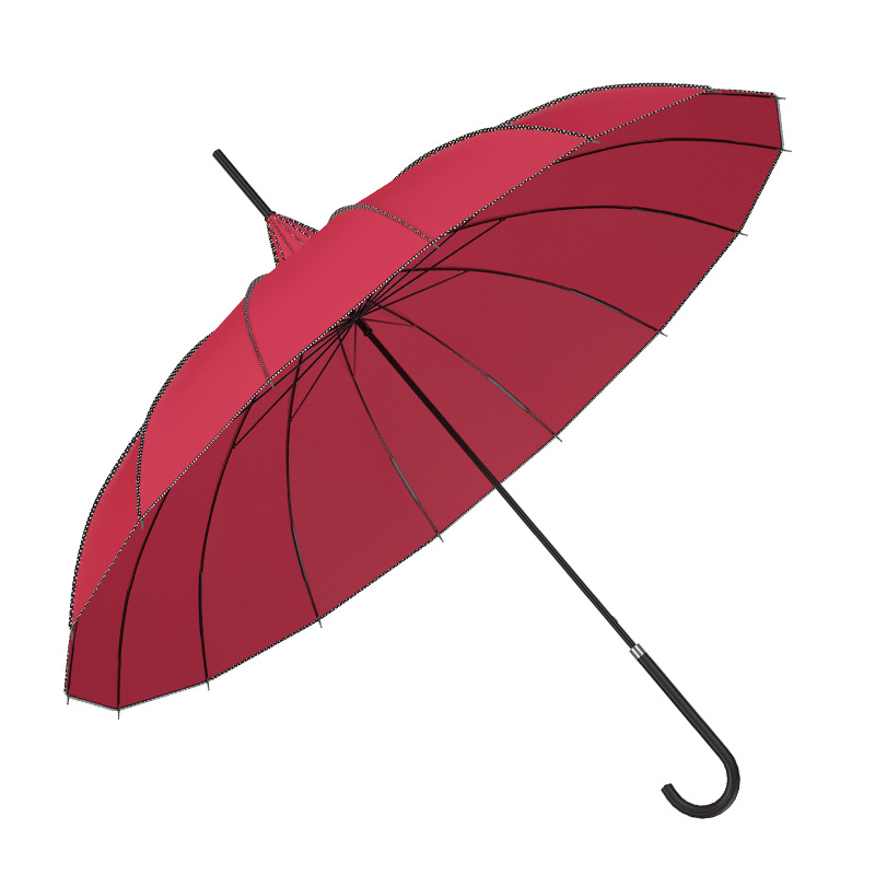 16K Long Handle Straight Rod Edge Covered Pagoda Umbrella Bride Wedding Umbrella Outdoor Sunshade Umbrella Customized Factory Foreign Trade Wholesale