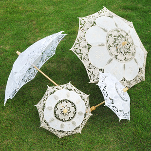 Lace Umbrella White Wooden Handle Creative Craft Umbrella Shooting Props Wedding Supplies Wedding Decorative Umbrella Lace Umbrella White Wooden Handle Creative Craft Umbrella Shooting Props Wedding Supplies Wedding Decorative Umbrella
