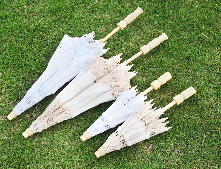 Lace Umbrella White Wooden Handle Creative Craft Umbrella Shooting Props Wedding Supplies Wedding Decorative Umbrella Lace Umbrella White Wooden Handle Creative Craft Umbrella Shooting Props Wedding Supplies Wedding Decorative Umbrella