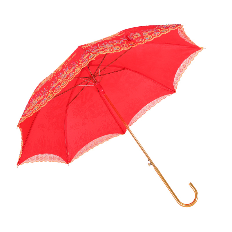 Umbrella Lace Embroidery Chinese Wedding Long Handle Umbrella Vintage Wedding Umbrella Bride Umbrella Wedding Umbrella