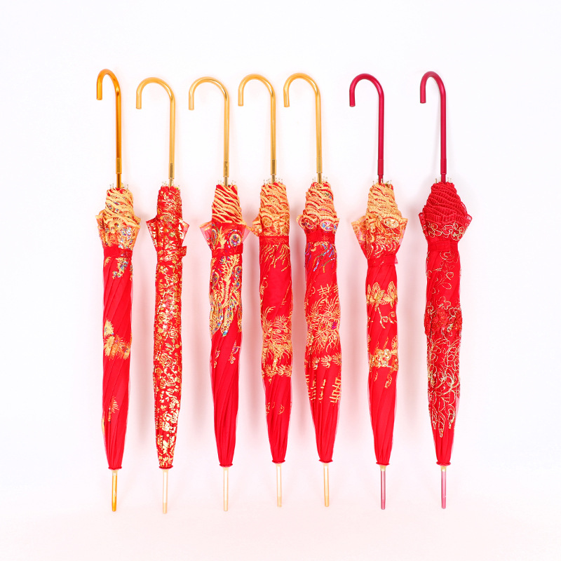 Umbrella Lace Embroidery Chinese Wedding Long Handle Umbrella Vintage Wedding Umbrella Bride Umbrella Wedding Umbrella
