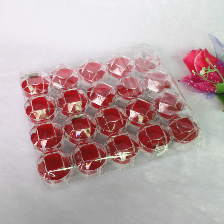 Qiyun transparent crystal box acrylic small octagonal ring box jewelry box manufacturers wholesale