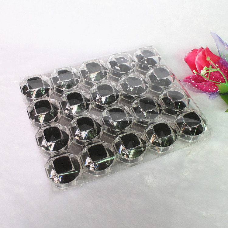 Qiyun transparent crystal box acrylic small octagonal ring box jewelry box manufacturers wholesale