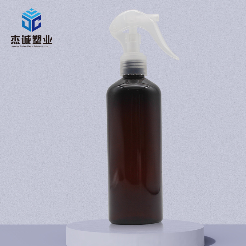 Spot Brown Transparent Plastic Mite Removal Spray Bottle 300ml Plastic PET Bottle Disinfection Plastic sprayer