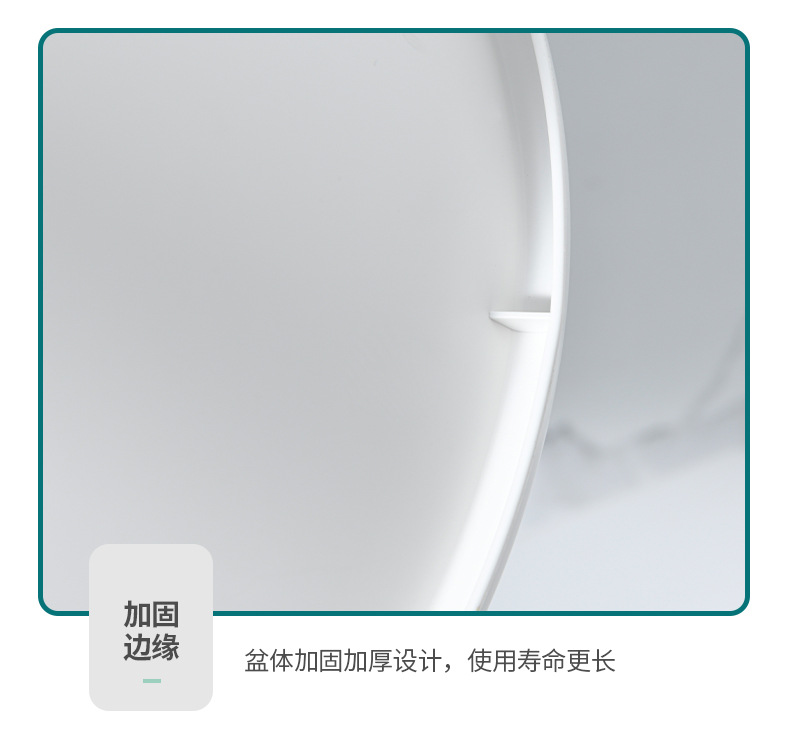 Factory Direct Sales Home Creative Simple Washbasin Extra Thick Band Ear Wall Hanging Washbasin for Student Dormitory Plastic Basin
