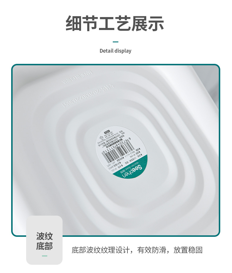 Factory Direct Sales Home Creative Simple Washbasin Extra Thick Band Ear Wall Hanging Washbasin for Student Dormitory Plastic Basin