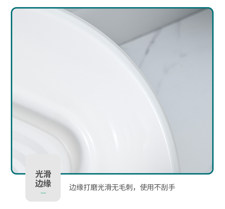 Factory Direct Sales Home Creative Simple Washbasin Extra Thick Band Ear Wall Hanging Washbasin for Student Dormitory Plastic Basin