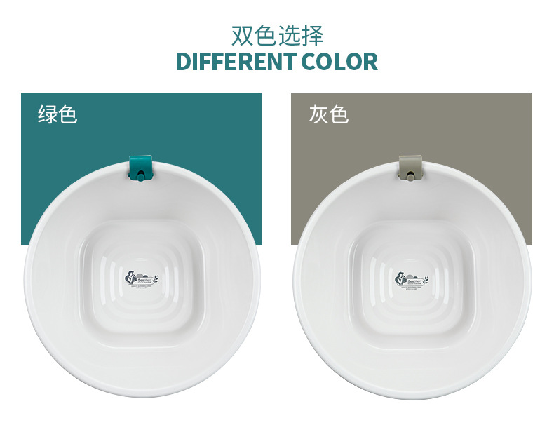 Factory Direct Sales Home Creative Simple Washbasin Extra Thick Band Ear Wall Hanging Washbasin for Student Dormitory Plastic Basin