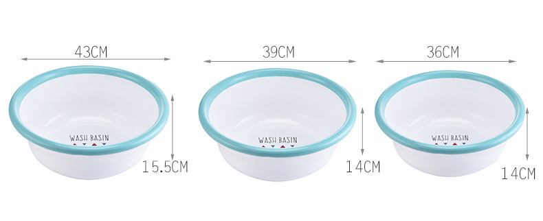 Double color ring basin plastic basin household washbasin Student Washwash basin