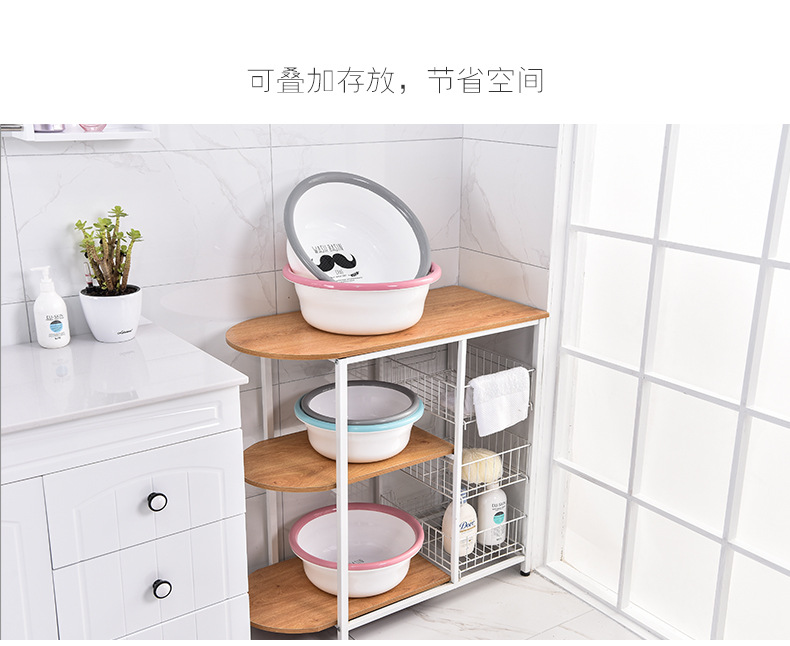 Double color ring basin plastic basin household washbasin Student Washwash basin