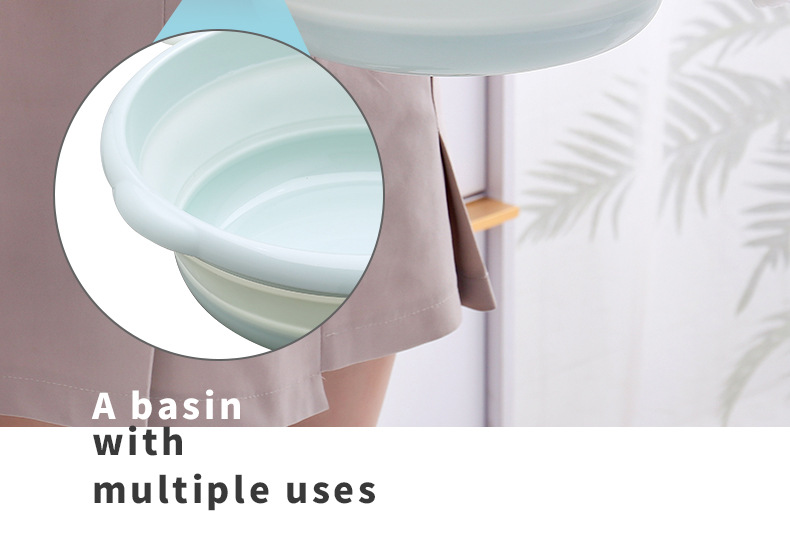 Wholesale Children's Folding Basin Plastic Basin Hanging Baby Washbasin Daily Necessities