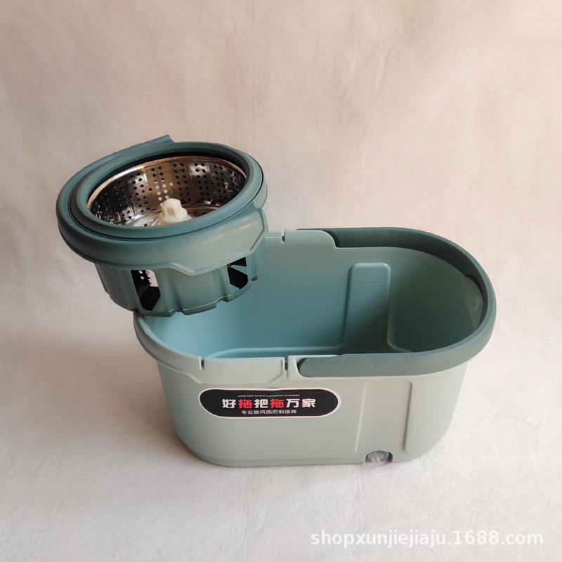 Mop Bucket Rotating Mop Mop Household Lazy Double Drive Spin-Dry Hand Wash-Free Mop Bucket Wholesale