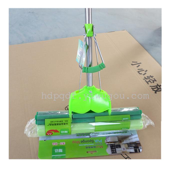 Factory direct sales 2016 new good quality of green cotton double rolling type water wringing mop Factory direct sales 2016 new good quality of green cotton double rolling type water wringing mop