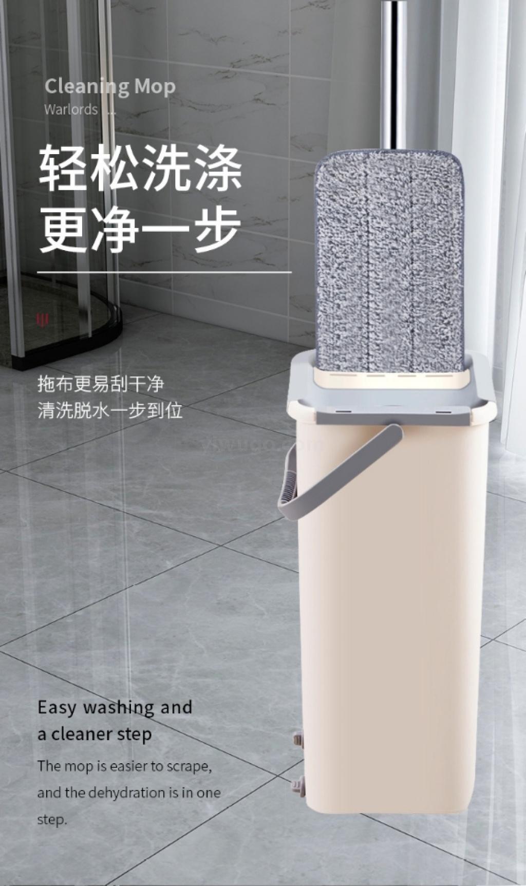  Hand Free Wash Magic Flat Mop Self-washed Magic Flat Mop mop with bucket  room twist dehydration cleaning bucket set 