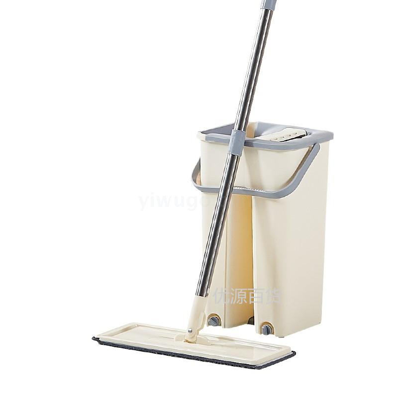  Hand Free Wash Magic Flat Mop Self-washed Magic Flat Mop mop with bucket  room twist dehydration cleaning bucket set 