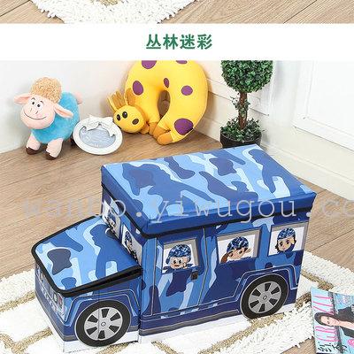 Large stool waterproof car Siamese storage stool children toy storage box folding stool sitting shoes Large stool waterproof car Siamese storage stool children toy storage box folding stool sitting shoes