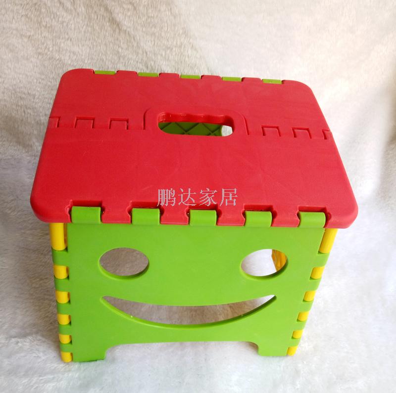 Thickened plastic folding stool outdoor household folding stool dot campstool bench