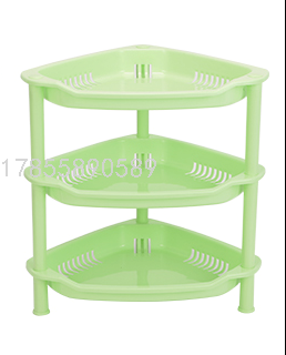 Bathroom Three-Layer Triangle Storage Rack Kitchen Storage Plastic Storage Rack Floor Bathroom Storage Rack Storage Rack