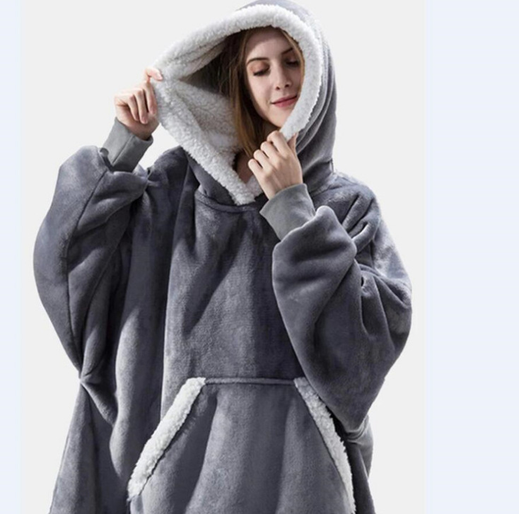 Amazon Huggle Hoodie Pullover Pajamas TV Blanket Outdoor Cold-Proof Warm Nightgown Couples Sweater Amazon Huggle Hoodie Pullover Pajamas TV Blanket Outdoor Cold-Proof Warm Nightgown Couples Sweater