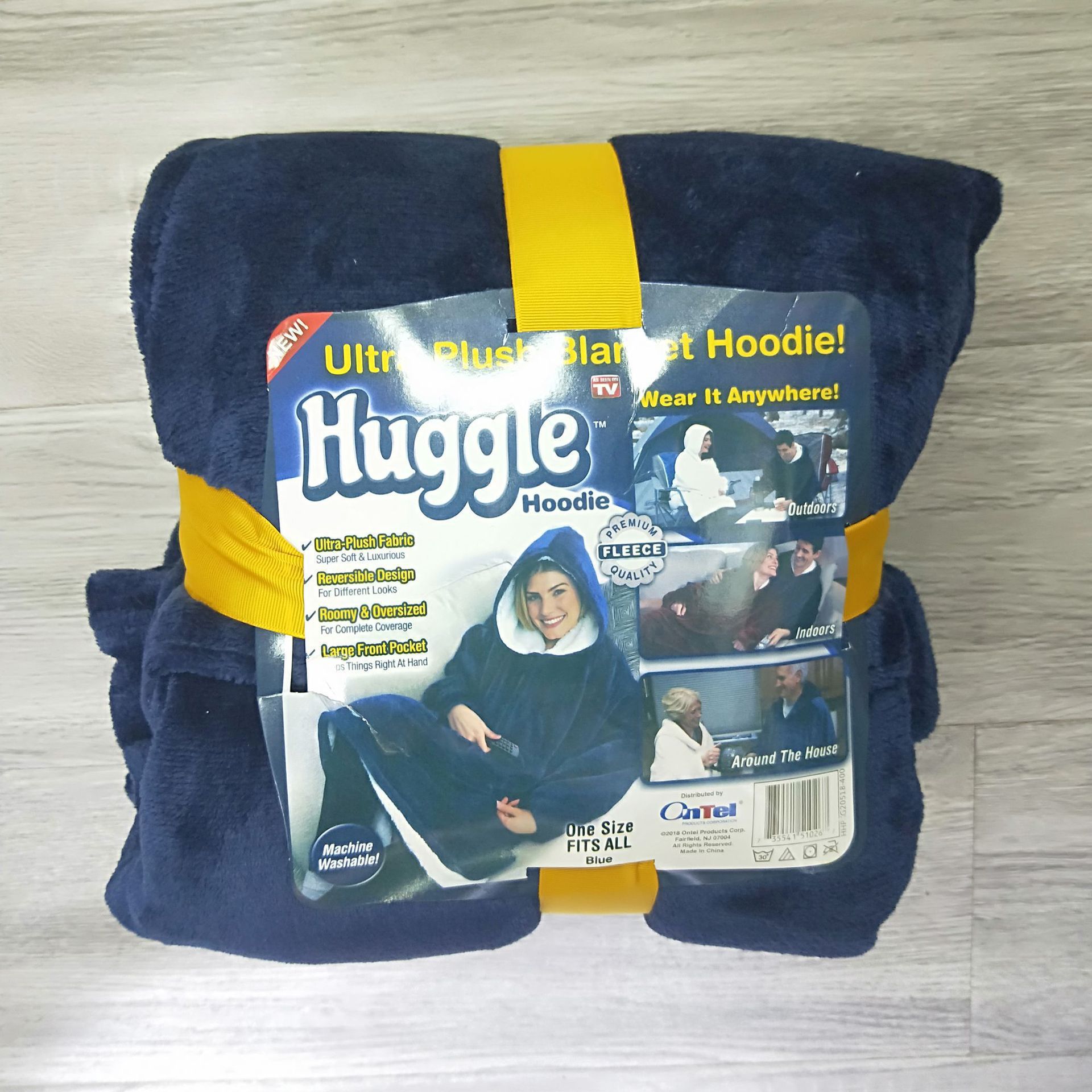 TV Popular Huggle Hoodie Lazy Pullover Fleece Hooded TV Blanket Outdoor Cold-Proof Warm Nightgown