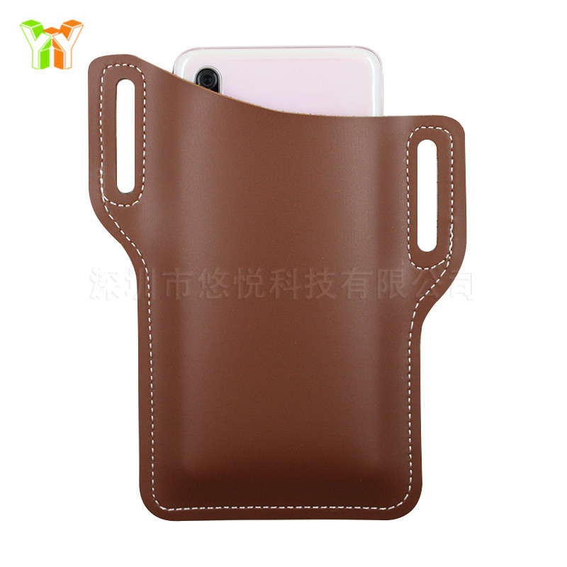 Outdoor Wrist Hanging Mobile Phone Bag Pu Mobile Phone Waist Bag Leather Case Portable AntiLost Cellphone Protection Bag