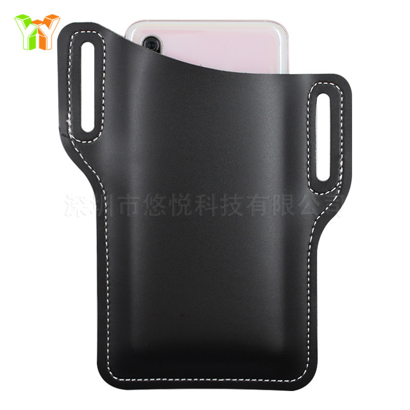 Outdoor Wrist Hanging Mobile Phone Bag Pu Mobile Phone Waist Bag Leather Case Portable AntiLost Cellphone Protection Bag