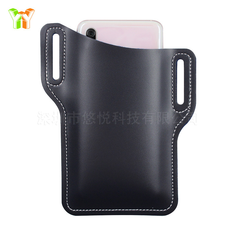Outdoor Wrist Hanging Mobile Phone Bag Pu Mobile Phone Waist Bag Leather Case Portable AntiLost Cellphone Protection Bag