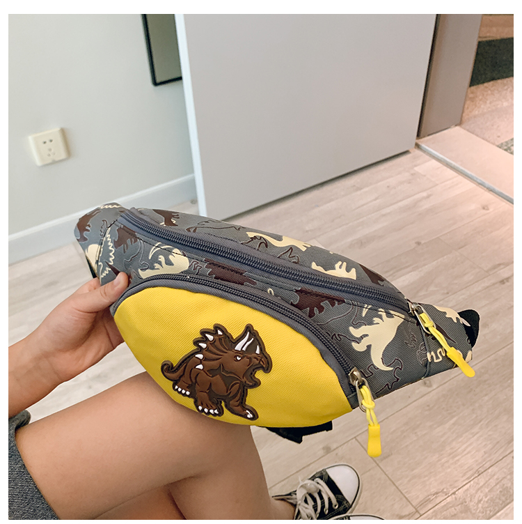 Factory Wholesale Kindergarten Baby New Cartoon Cute Dinosaur Waist Bag Boys and Girls Children Bag Crossbody Small Bag