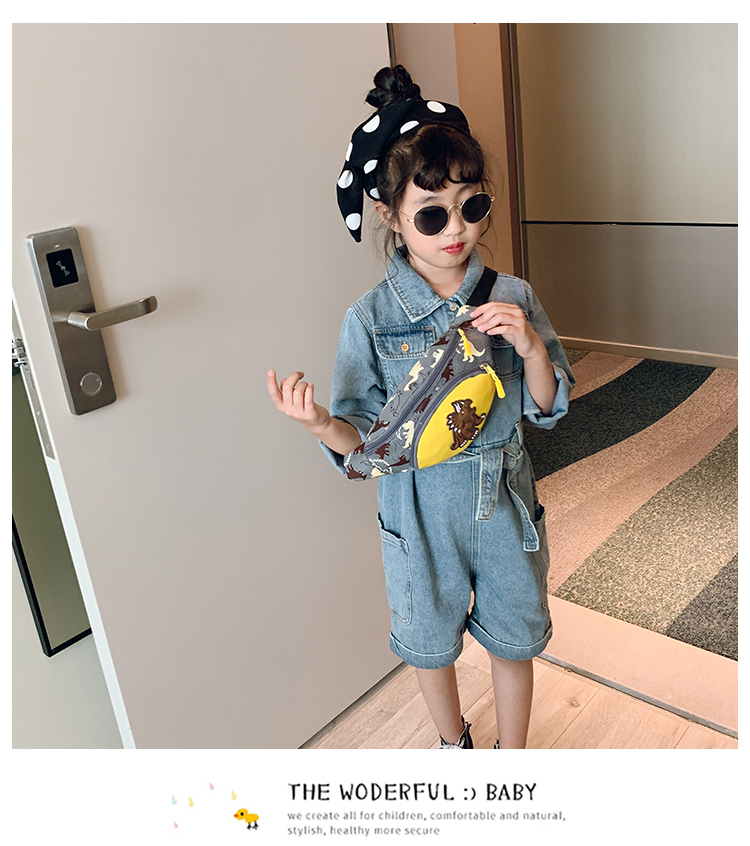 Factory Wholesale Kindergarten Baby New Cartoon Cute Dinosaur Waist Bag Boys and Girls Children Bag Crossbody Small Bag