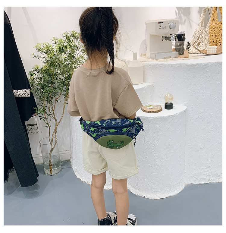 Factory Wholesale Kindergarten Baby New Cartoon Cute Dinosaur Waist Bag Boys and Girls Children Bag Crossbody Small Bag