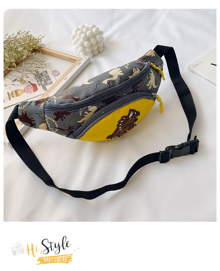 Factory Wholesale Kindergarten Baby New Cartoon Cute Dinosaur Waist Bag Boys and Girls Children Bag Crossbody Small Bag