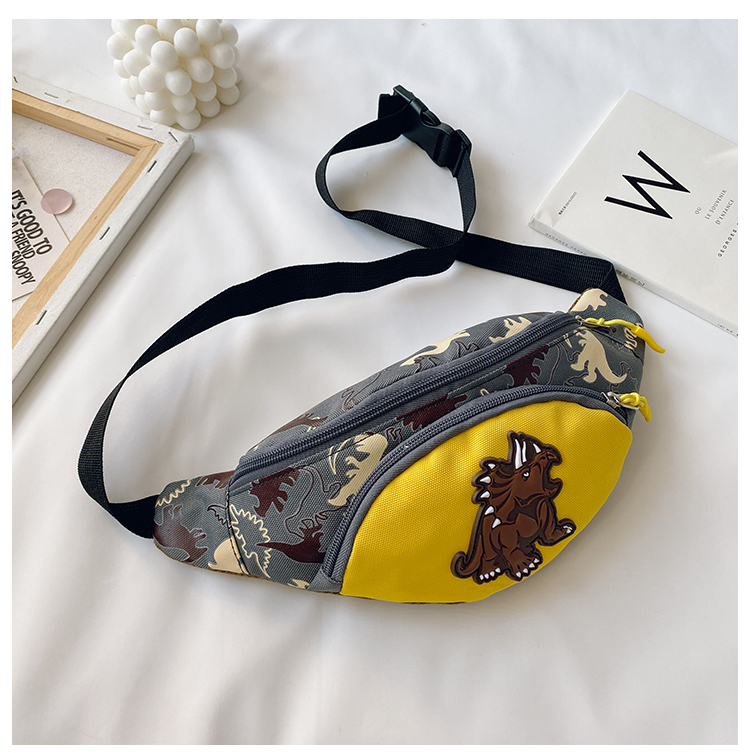 Factory Wholesale Kindergarten Baby New Cartoon Cute Dinosaur Waist Bag Boys and Girls Children Bag Crossbody Small Bag