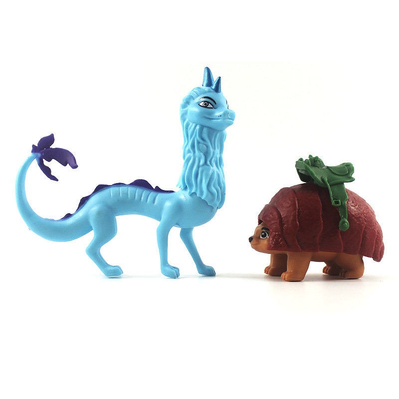 Cross-Border New Products 3-5-Inch Dragon Hunting Legend Figurine Garage Kits Ornaments 8 Pieces
