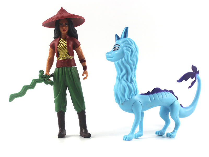 Cross-Border New Products 3-5-Inch Dragon Hunting Legend Figurine Garage Kits Ornaments 8 Pieces