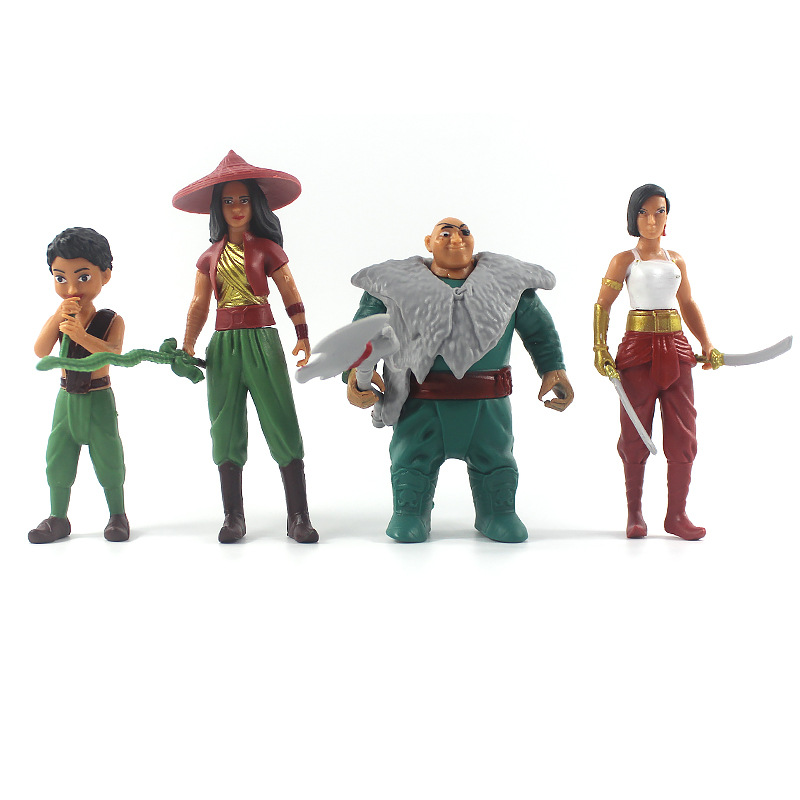 Cross-Border New Products 3-5-Inch Dragon Hunting Legend Figurine Garage Kits Ornaments 8 Pieces
