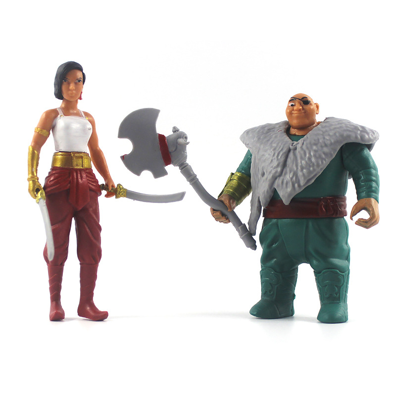 Cross-Border New Products 3-5-Inch Dragon Hunting Legend Figurine Garage Kits Ornaments 8 Pieces