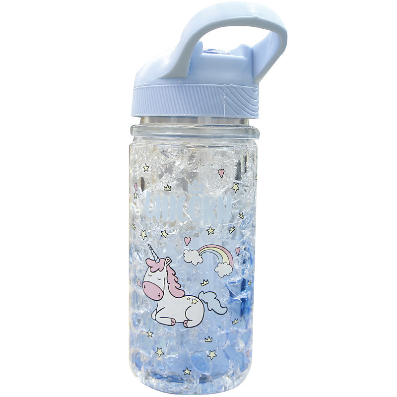Factory Direct Sales Cartoon Fashion Unicorn Summer Ice Cup Portable Portable Female Student Drinking Cup Sports Cup
