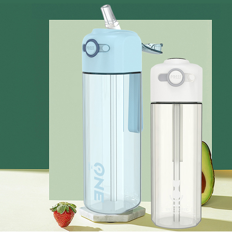 new tai Chuang Genchi sports cup was 550ML adult students and children outdoor water cup with straw space cup plastic